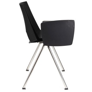 Silla de confidente ENZO CON PALA en color negro 2
