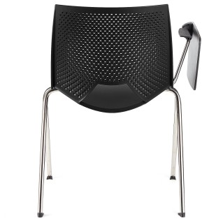 Silla de confidente ENZO CON PALA en color negro 2