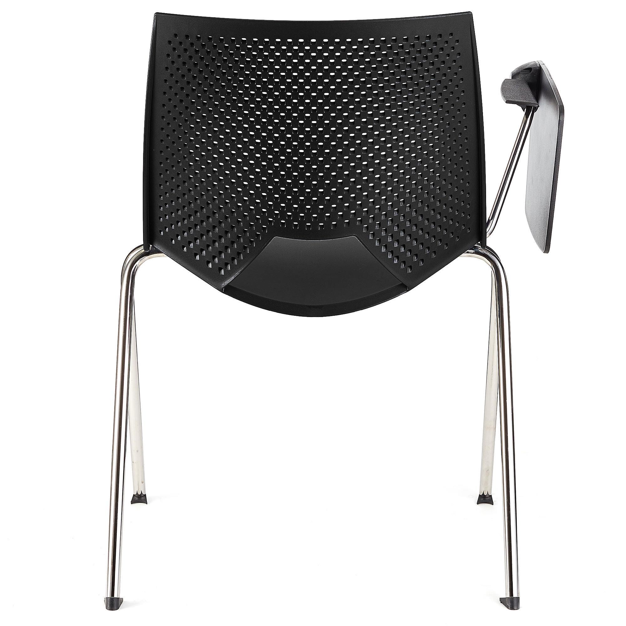 Silla de Confidente ENZO CON PALA, Cómoda y Práctica, Apilable, Color Negro