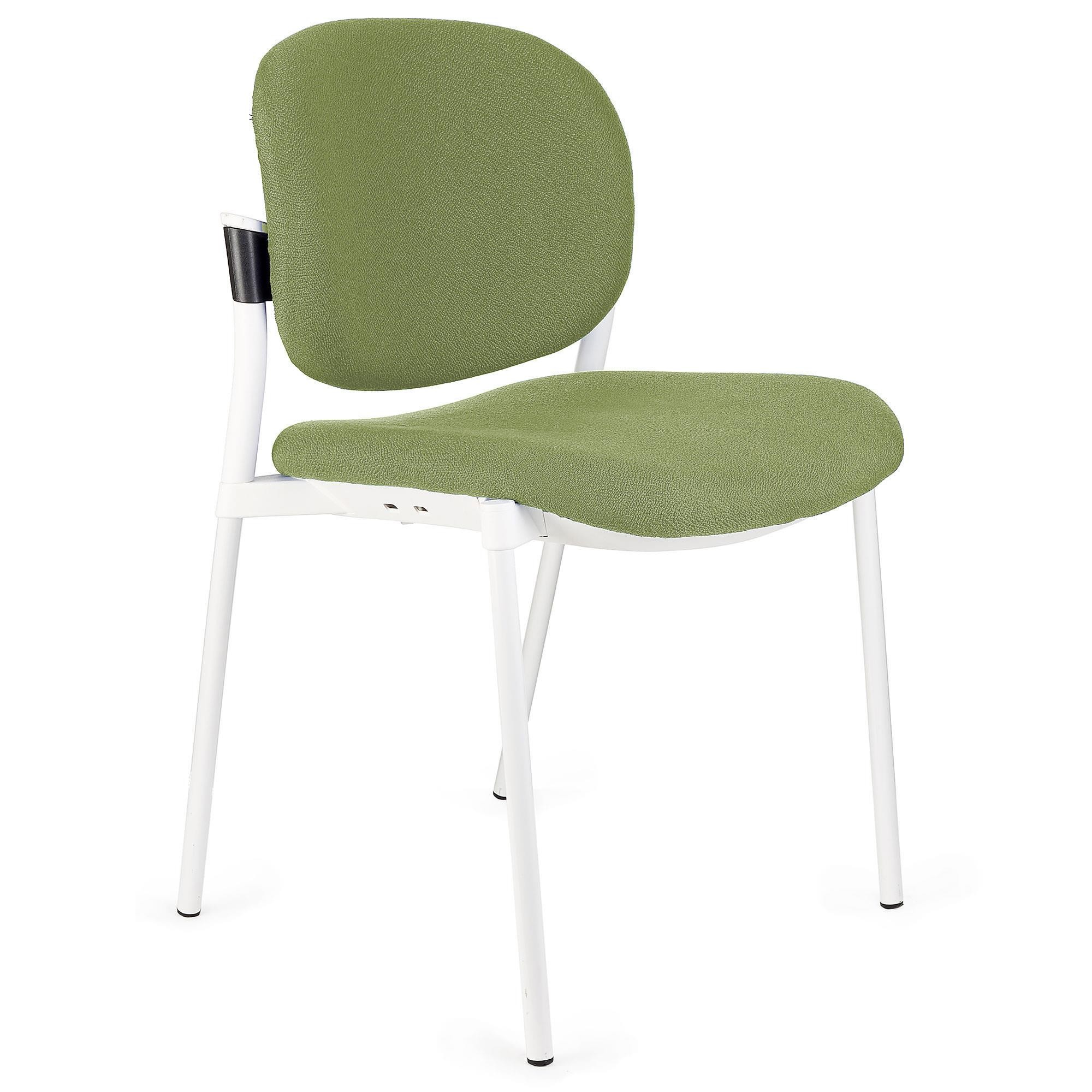 Silla de Confidente ERIC RESPALDO ACOLCHADO, Cómoda y Práctica, Apilable, Color Negro