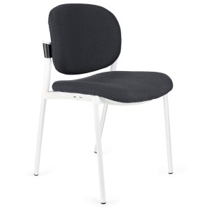 Silla de confidente ERIC RESPALDO ACOLCHADO en color negro
