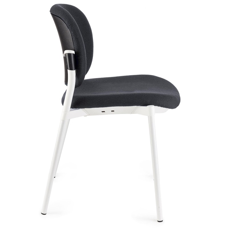Silla de confidente ERIC RESPALDO ACOLCHADO en color negro