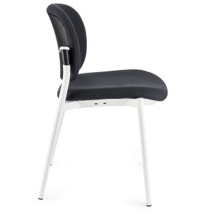 Silla de confidente ERIC RESPALDO ACOLCHADO en color negro