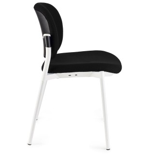 Silla de confidente ERIC RESPALDO ACOLCHADO en color negro 2
