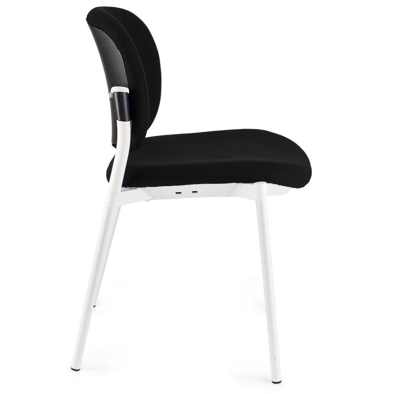 Silla de confidente ERIC RESPALDO ACOLCHADO en color negro