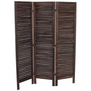 Biombo de madera LEO 170x138x2cm, muy elegante, color marrón