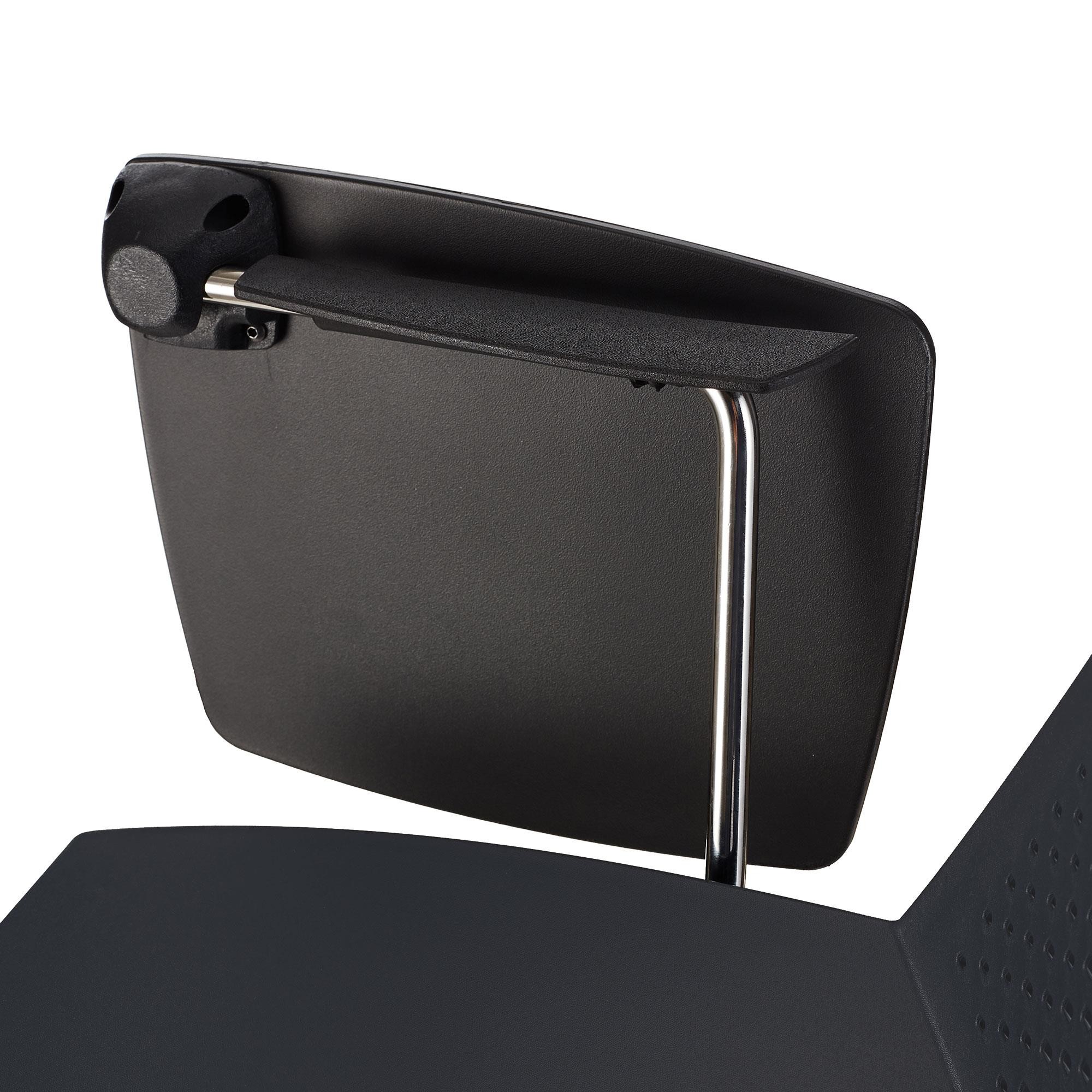 Lote de 5 sillas de Confidente ENZO CON PALA, Cómoda y Práctica, Apilable, Color Negro