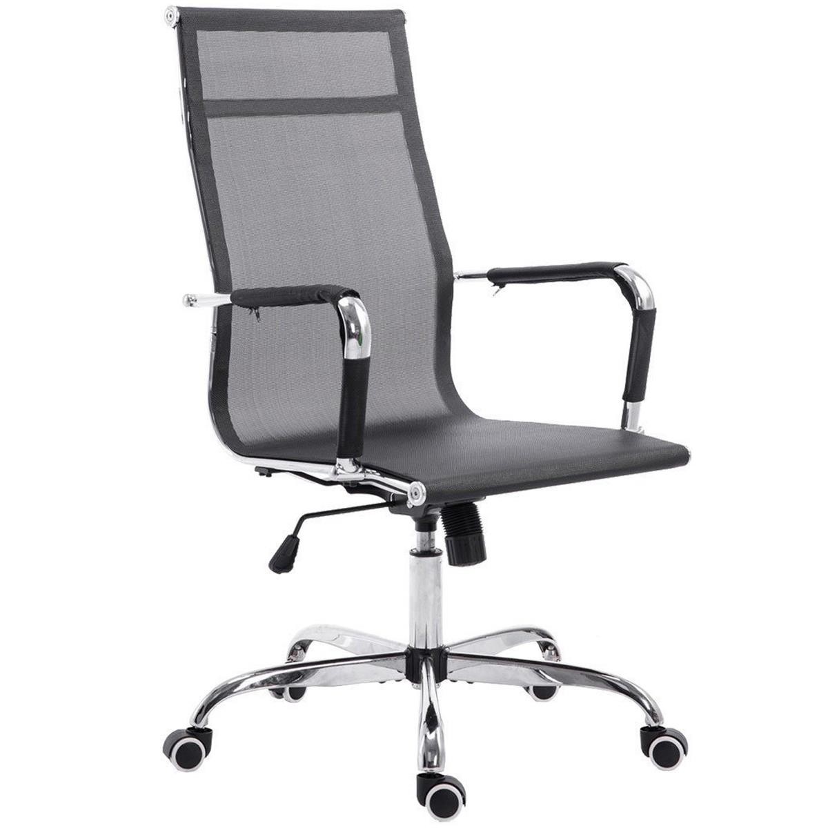 Silla de Oficina ITALICA, Estructura Metálica, Precioso Diseño en Malla Transpirable color Negro