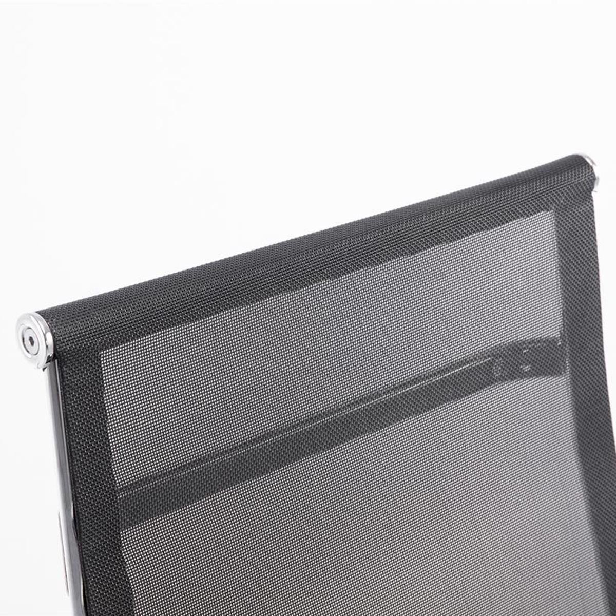 Silla de Oficina ITALICA, Estructura Metálica, Precioso Diseño en Malla Transpirable color Negro