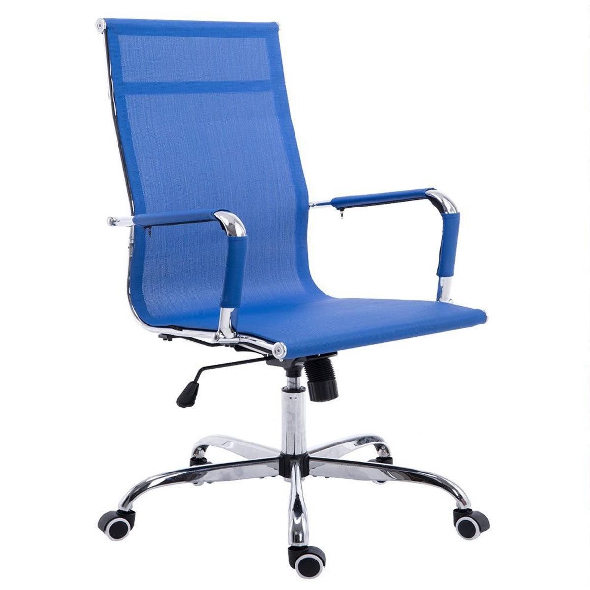 Silla de Oficina ITALICA, Estructura Metálica, Precioso Diseño en Malla Transpirable color Negro