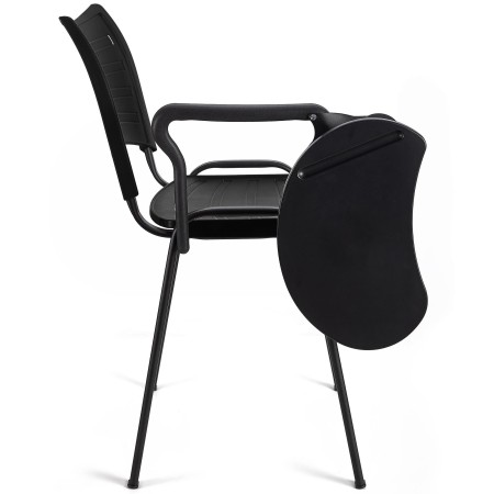 Silla de confidente ELVA CON PALA, patas negras y color negro