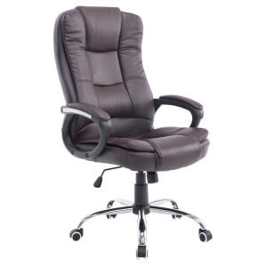 Sillón de oficina PARAGUAY en piel color negro