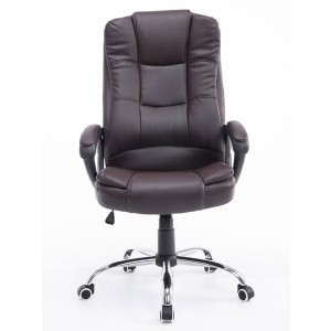 Sillón de oficina PARAGUAY en piel color negro