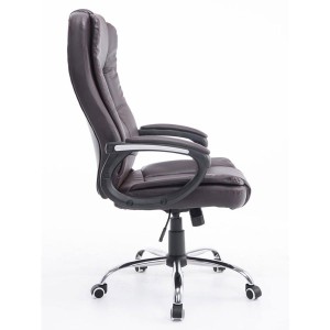 Sillón de oficina PARAGUAY en piel color negro
