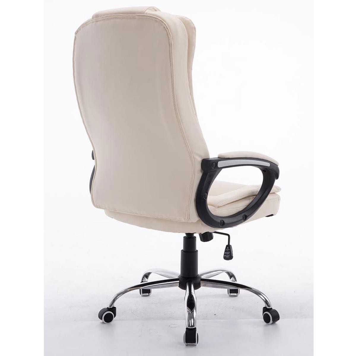 Sillón de Oficina PARAGUAY, Gran Acolchado, Base Metálica, en Piel Color Negro