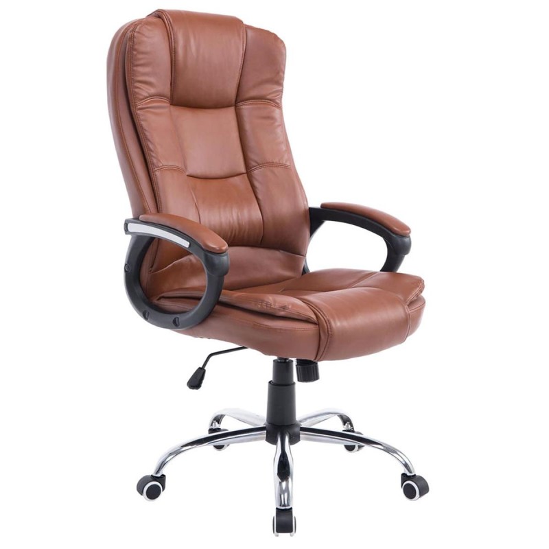 Sillón de oficina PARAGUAY en piel color negro