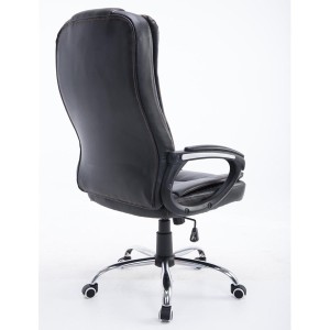 Sillón de oficina PARAGUAY en piel color negro