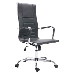 Silla de oficina KOLA en piel color negro
