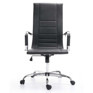 Silla de oficina KOLA en piel color negro 2