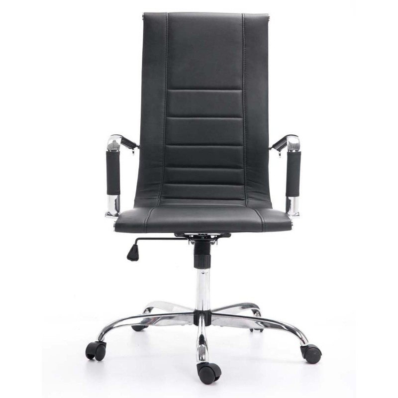 Silla de oficina KOLA en piel color negro