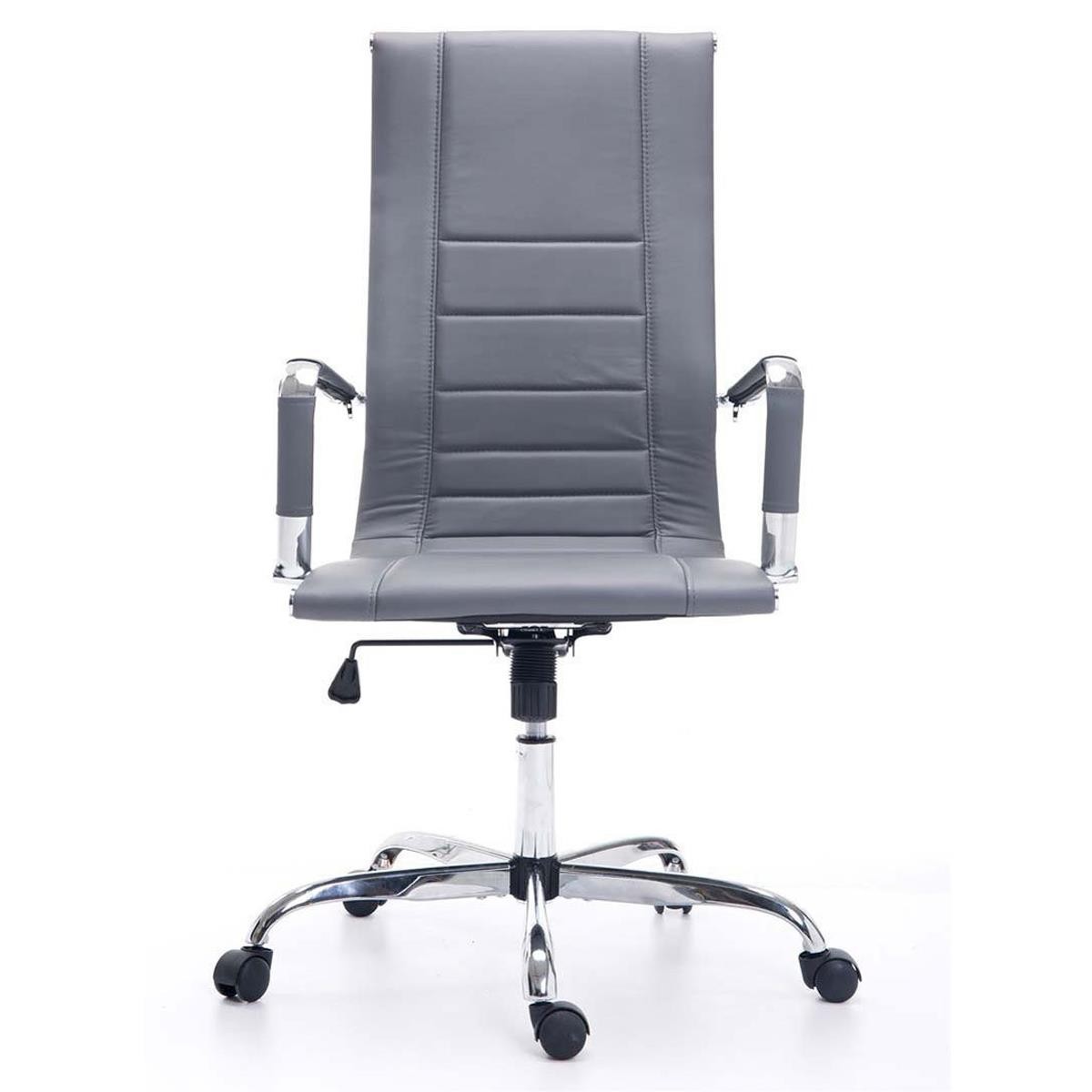 Silla de Oficina KOLA, Precioso Diseño, Estructura Metálica, Tapizada en Piel color Negro