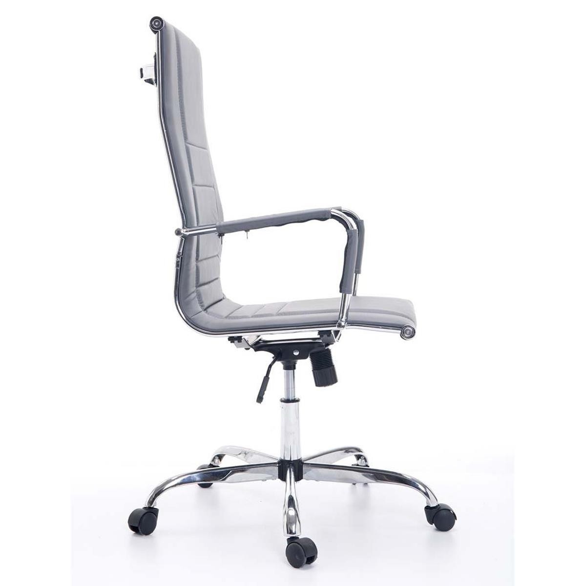 Silla de Oficina KOLA, Precioso Diseño, Estructura Metálica, Tapizada en Piel color Negro