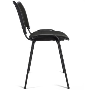 Silla de Confidente ROMEL con Patas Negras en Tela Negra