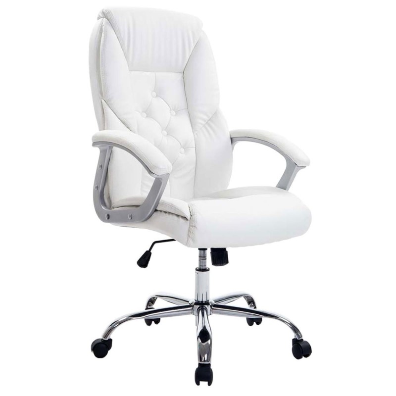 Sillón de oficina DIONE PRO, máxima resistencia y gran confort con grueso acolchado, en piel negro