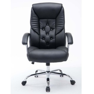 Sillón de oficina DIONE PRO, máxima resistencia y gran confort con grueso acolchado, en piel negro 2