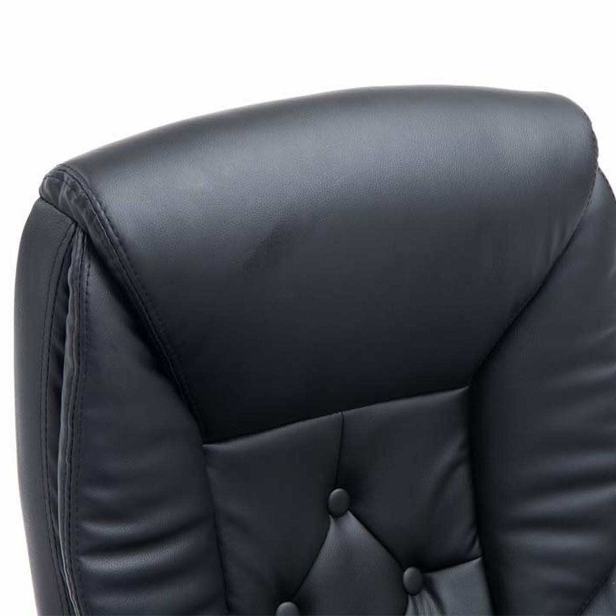 Sillón de Oficina DIONE PRO, Elegante Diseño, Gran Acolchado, Resistente Hasta 210kg, en Piel Negro