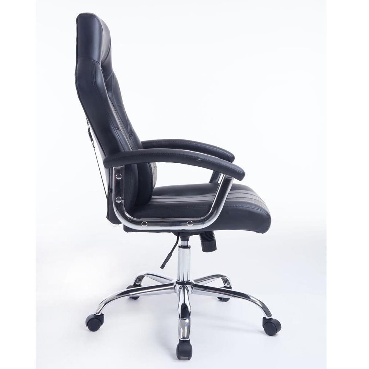 Sillón Gaming INDOS, Diseño Deportivo, Gran Confort, Base Metálica, En Piel Negro