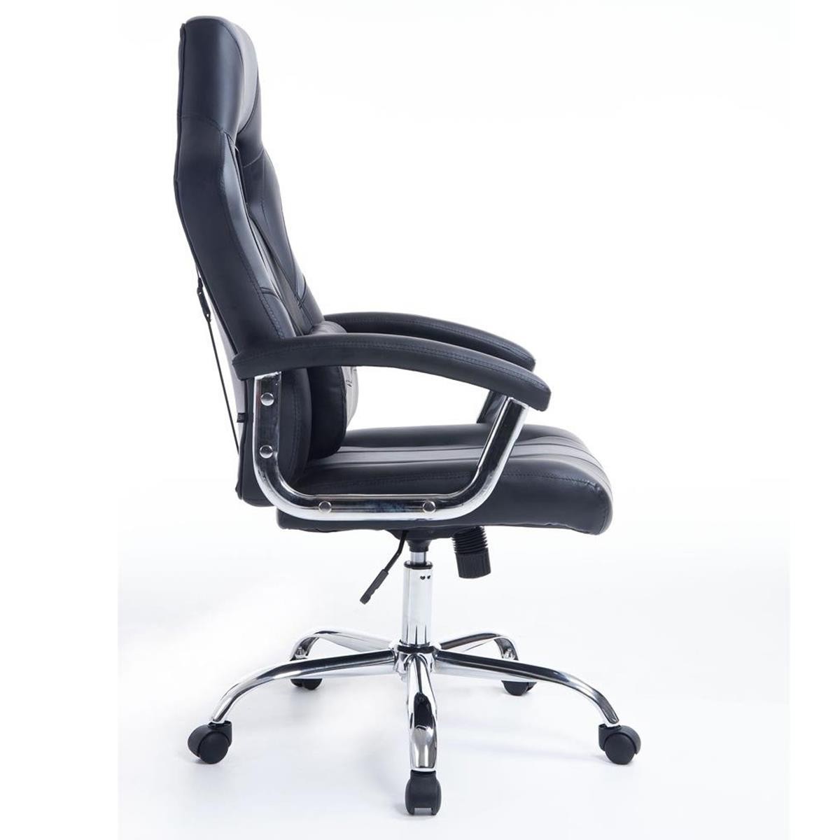 Sillón Gaming INDOS, Diseño Deportivo, Gran Confort, Base Metálica, En Piel Negro