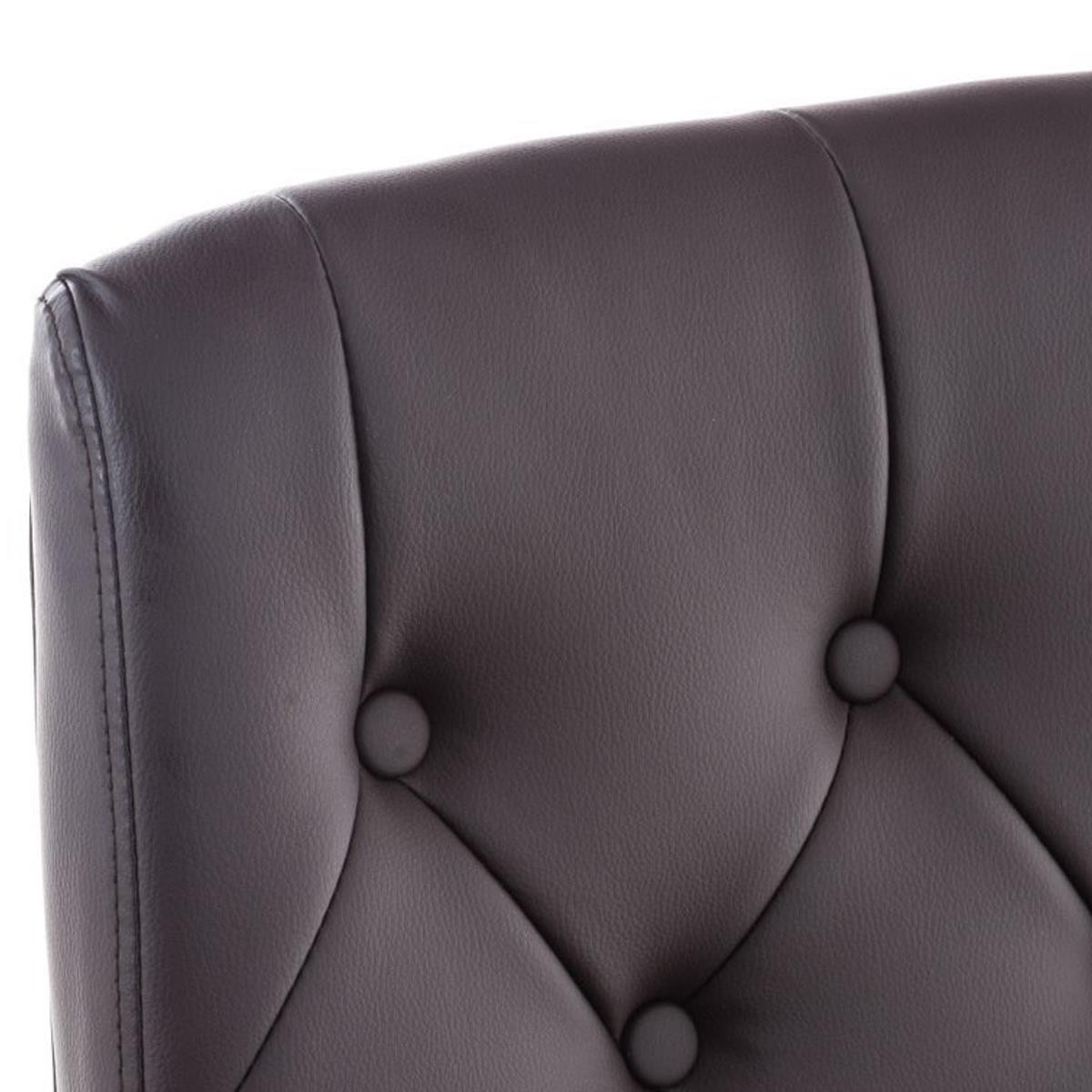 Silla de Confidente NESI V, Estructura Metálica, en Piel con Capitoné color Negro