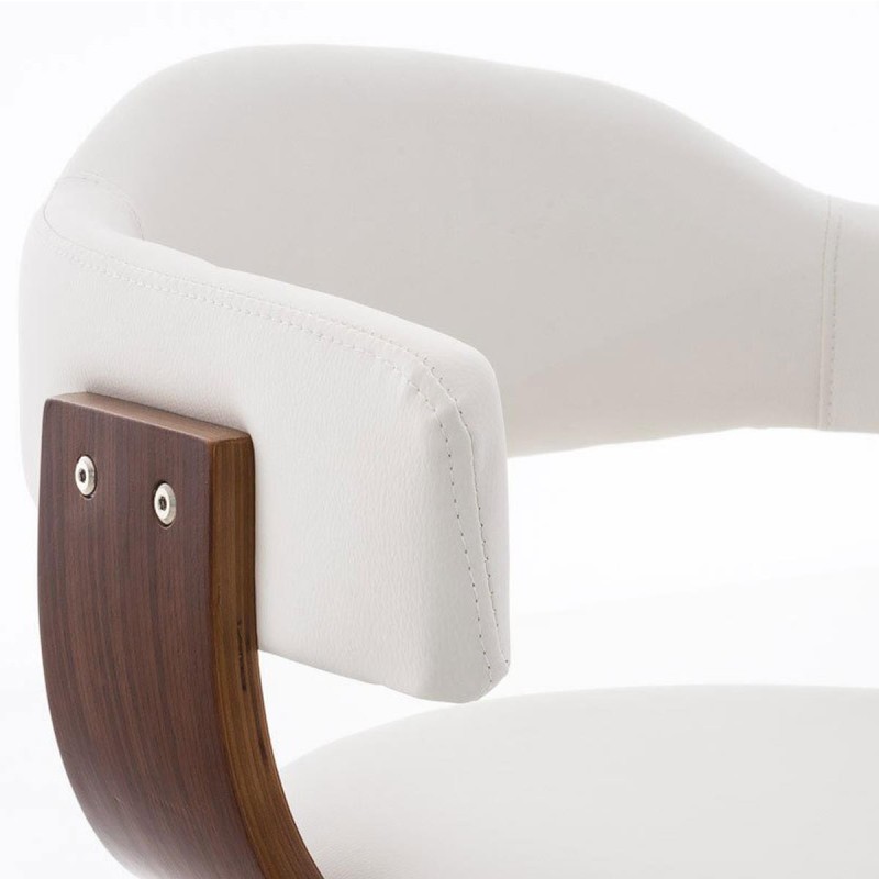 Silla de Diseño LABRA, gran acolchado, estructura en madera con base metálica, en piel negra