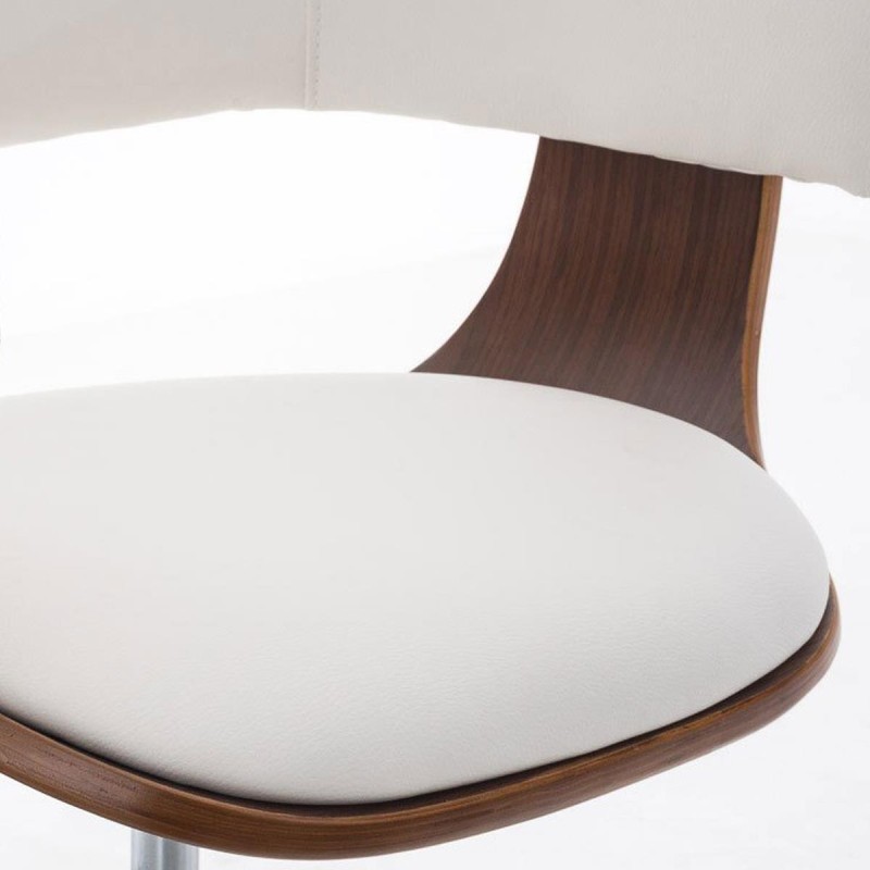 Silla de Diseño LABRA, gran acolchado, estructura en madera con base metálica, en piel negra