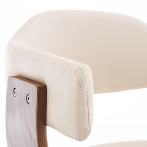 Silla de Diseño LABRA, gran acolchado, estructura en madera con base metálica, en piel negra