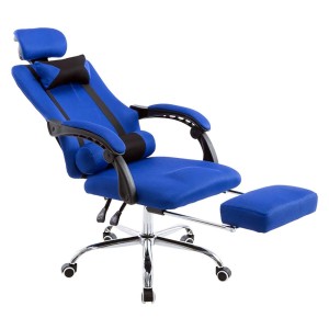 Silla de oficina ANTARES, reclinable en varias posiciones y con reposapiés extensible en malla transpirable color negro