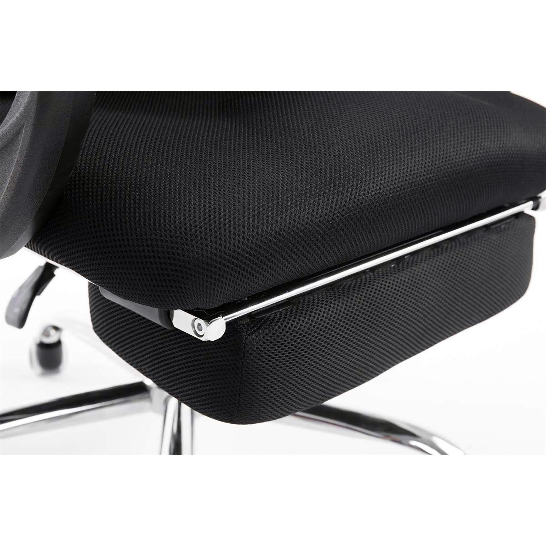 Silla de Oficina / Gaming ANTARES, Reclinable, Reposapiés Extensible, en Malla Transpirable color Negro