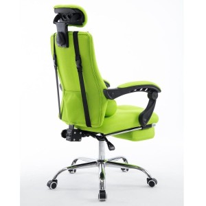 Silla de oficina ANTARES, reclinable en varias posiciones y con reposapiés extensible en malla transpirable color negro