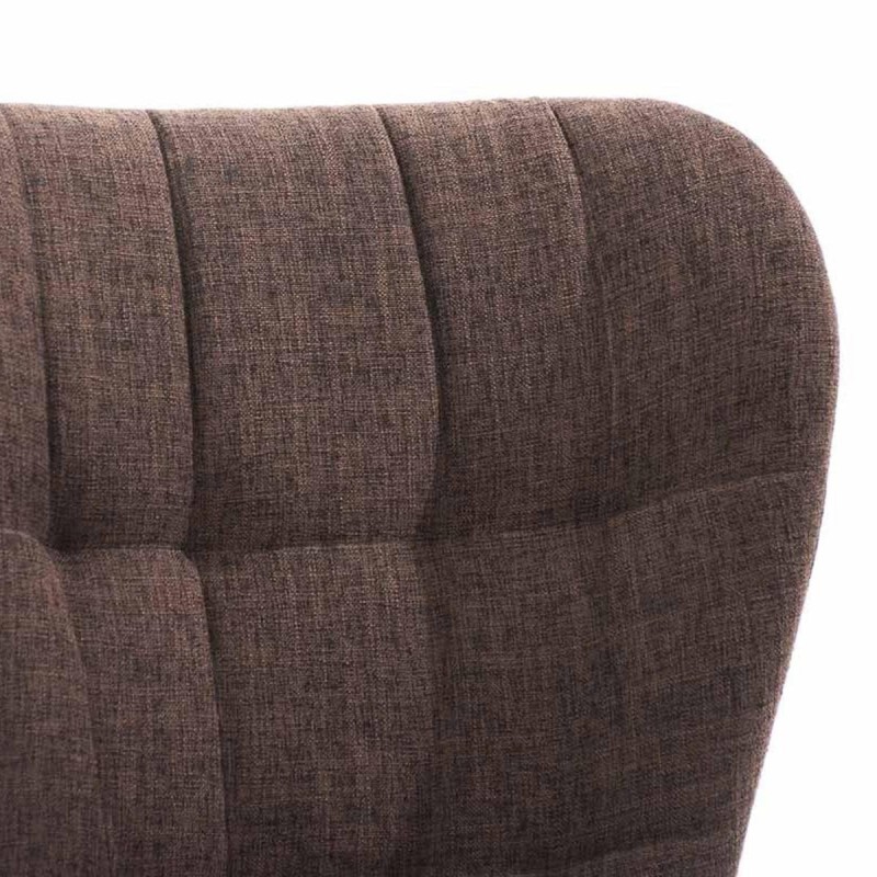 Silla de confidente ELGAR, precioso diseño con patas en madera. Gran acolchado con tapizado en capitoné en tela color negro
