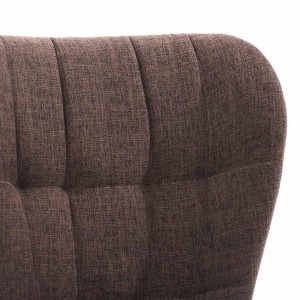 Silla de confidente ELGAR, precioso diseño con patas en madera. Gran acolchado con tapizado en capitoné en tela color negro