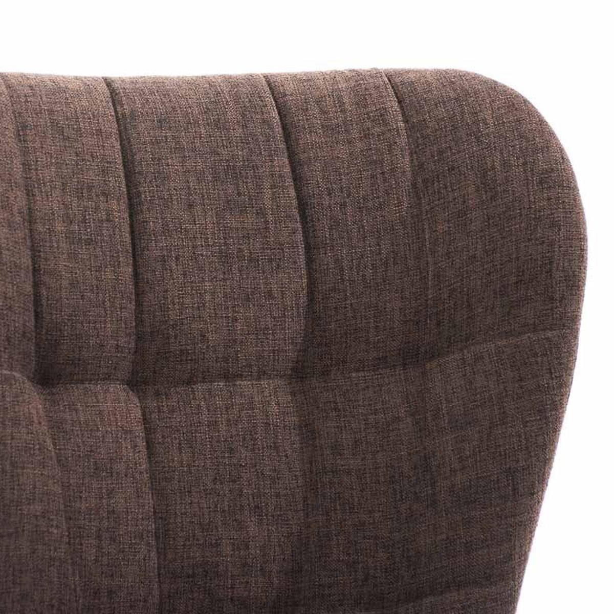 Silla de Confidente ELGAR, Gran Acolchado, Estructura y Patas de Madera en Tela color Negro