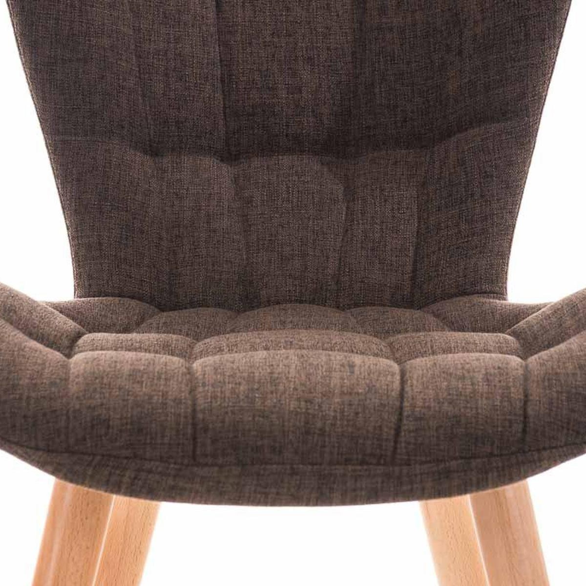 Silla de Confidente ELGAR, Gran Acolchado, Estructura y Patas de Madera en Tela color Negro