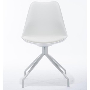 Silla de Diseño / Confidente RECULA, exclusivo diseño en piel color negro