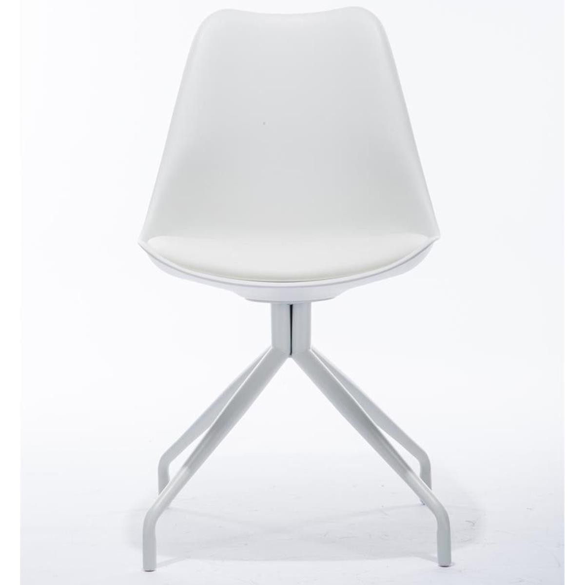 Silla de Diseño / Confidente RECULA, Estructura Metálica, Tapizada en Piel color Negro