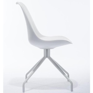 Silla de Diseño / Confidente RECULA, exclusivo diseño en piel color negro