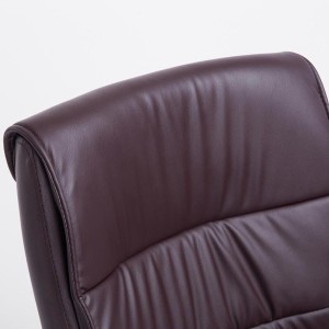 Silla de Confidente HIBERT, estructura metálica, gran acolchado en piel negro