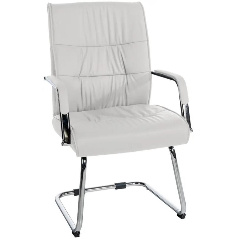 Silla de Confidente HIBERT, estructura metálica, gran acolchado en piel negro