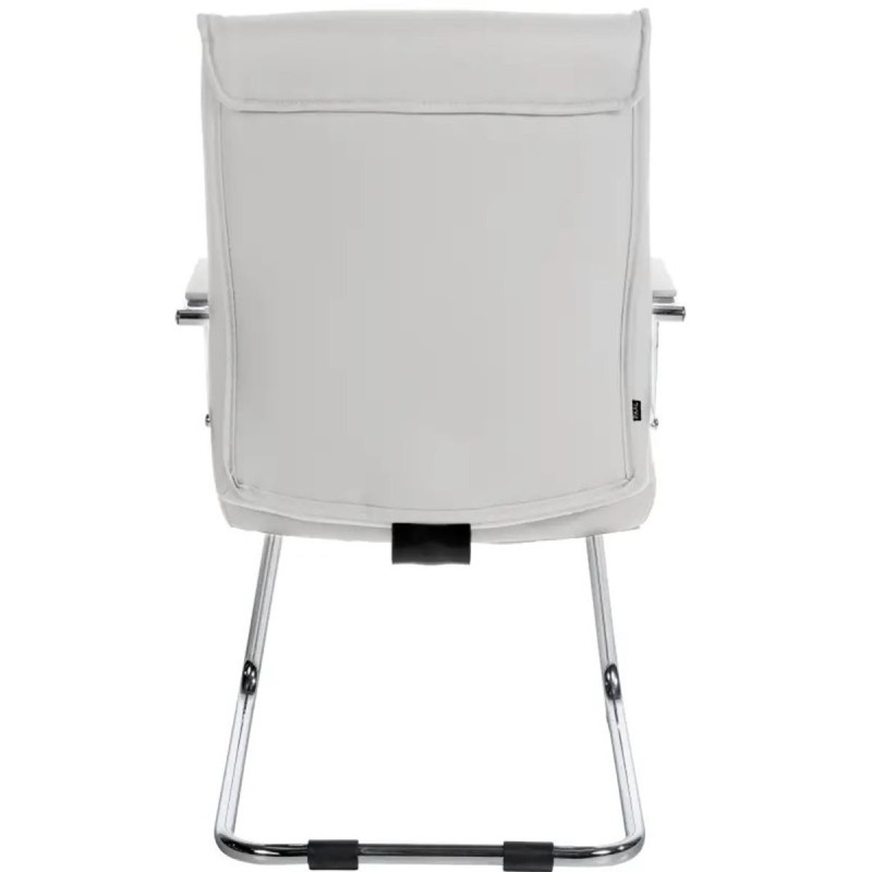 Silla de Confidente HIBERT, estructura metálica, gran acolchado en piel negro