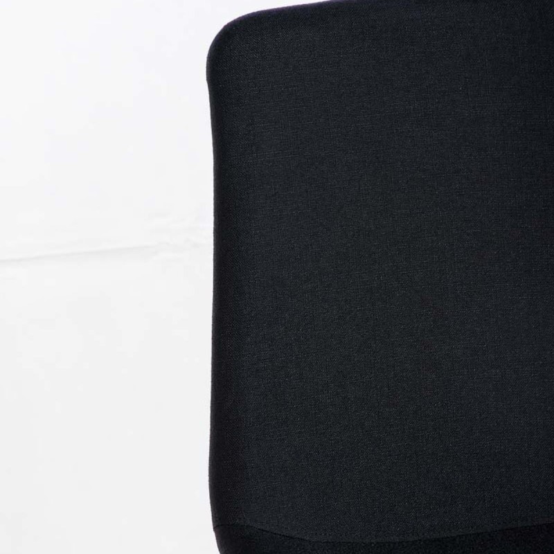 Silla de Confidente FRANCESC, estructura metálica, en tela color negro